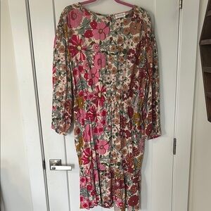 First Love Multicolor Floral Long Sleeve Dress